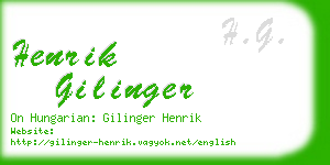 henrik gilinger business card